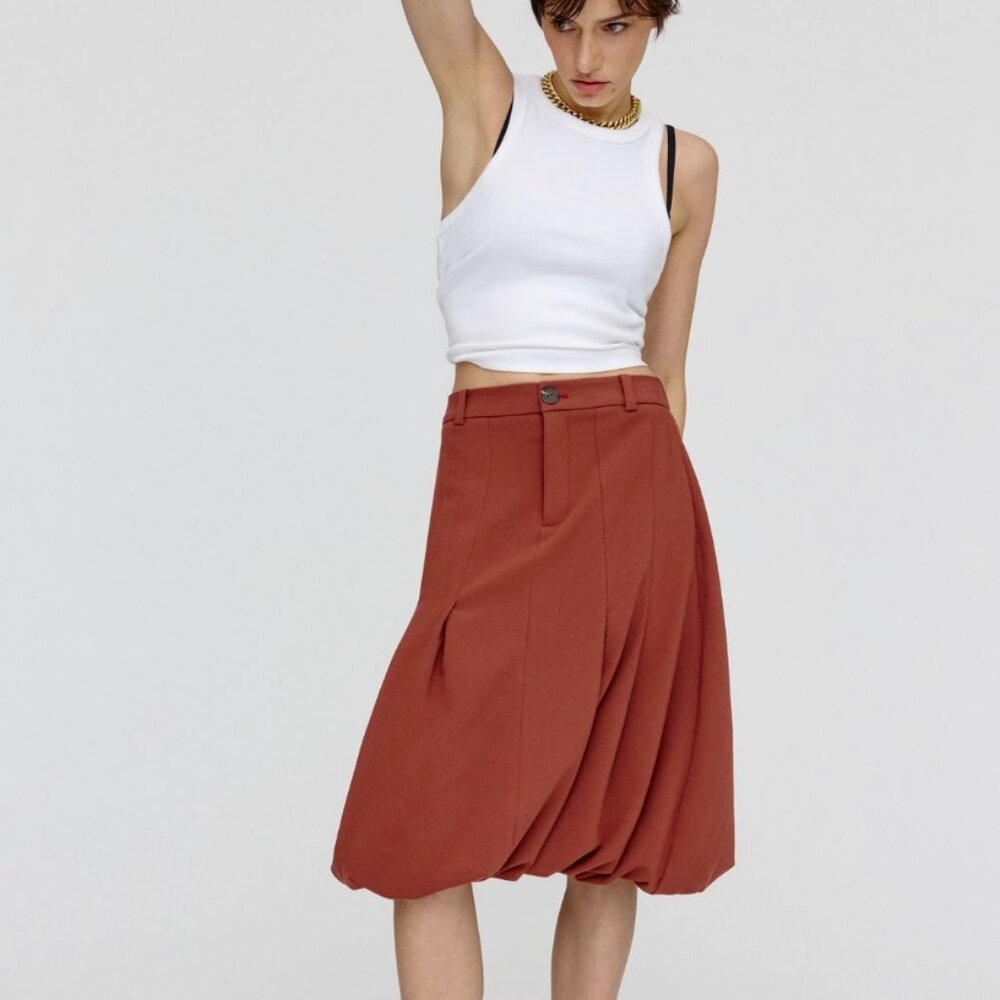 Anthropologie Maeve Pleated Ballon Skirt